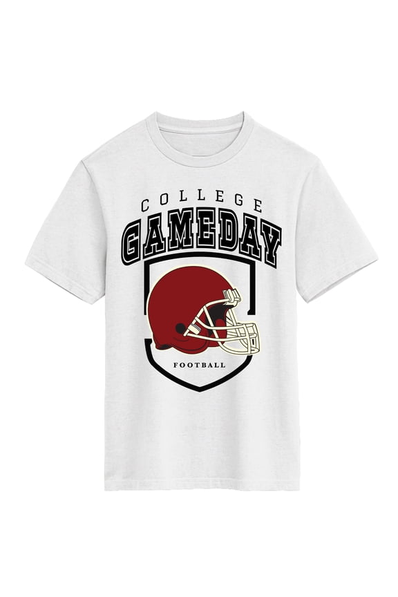 ESPN College Gameday Football Boys Youth Graphic Tee Vintage Collegiate Helmet Crest Short Sleeve Crew Neck T-Shirt-Small