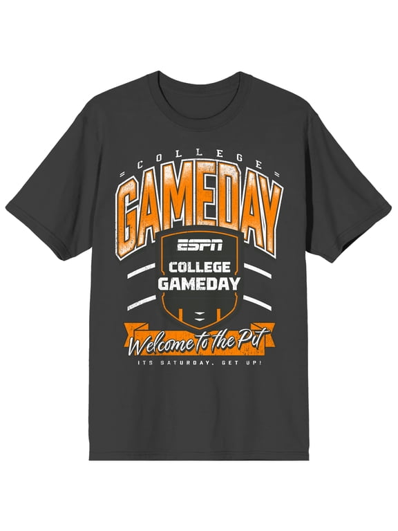 ESPN College Gameday Football Tee for Men in Charcoal-3XL