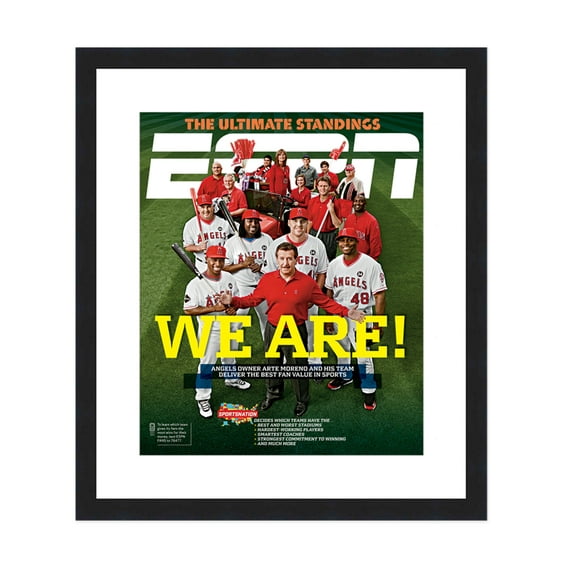 ESPN Magazine Display Frame - Complete with Acrylic, Backing, and White Mat - Fits Any Magazine
