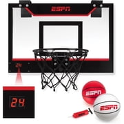 ESPN Shatterproof Mini Basketball Hoop with Electronic Scoring, Includes 2 Mini Basketballs and Pump