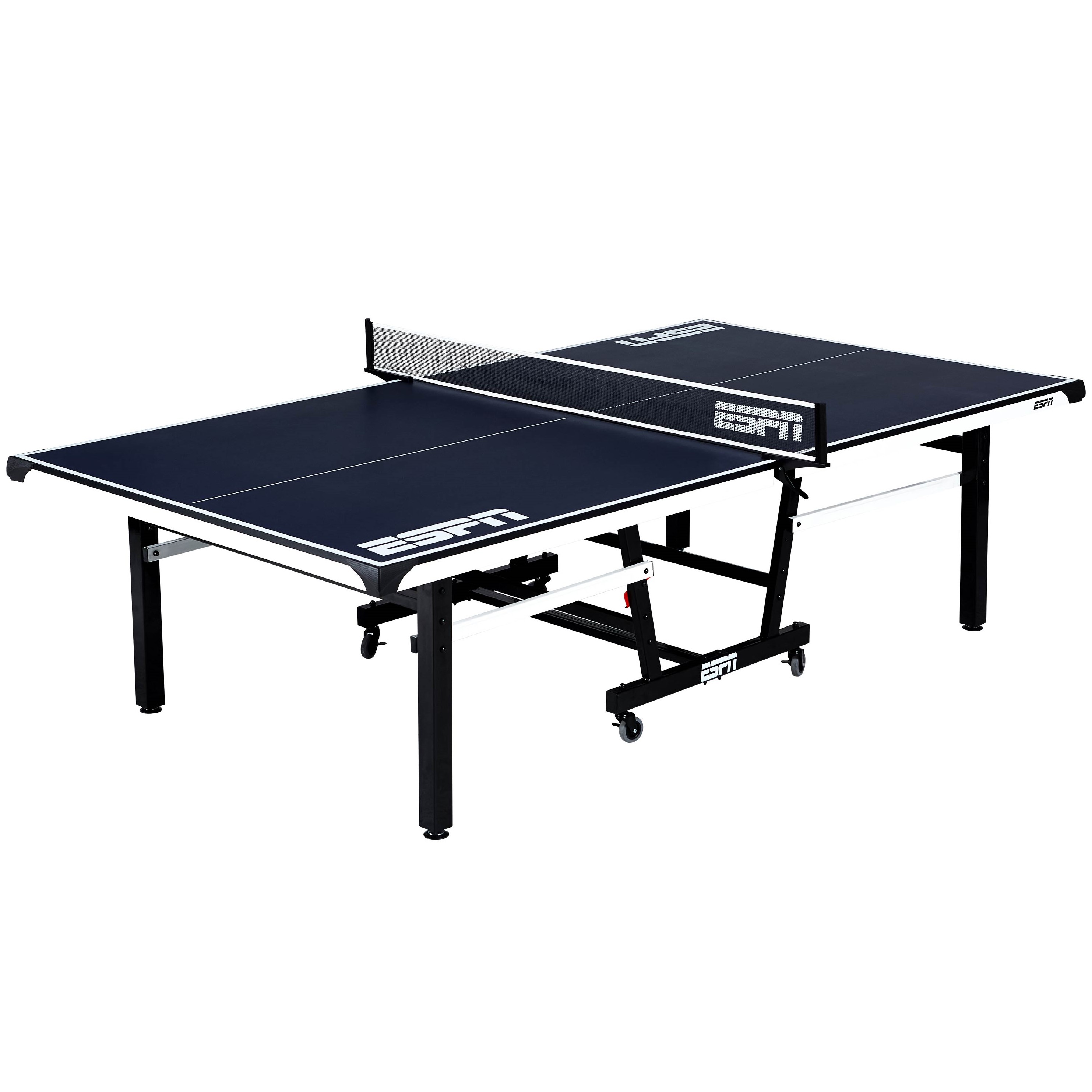ESPN Official Size 18mm 2 Piece Table Tennis Table with Table Cover, #1 Indoor Model - image 1 of 13