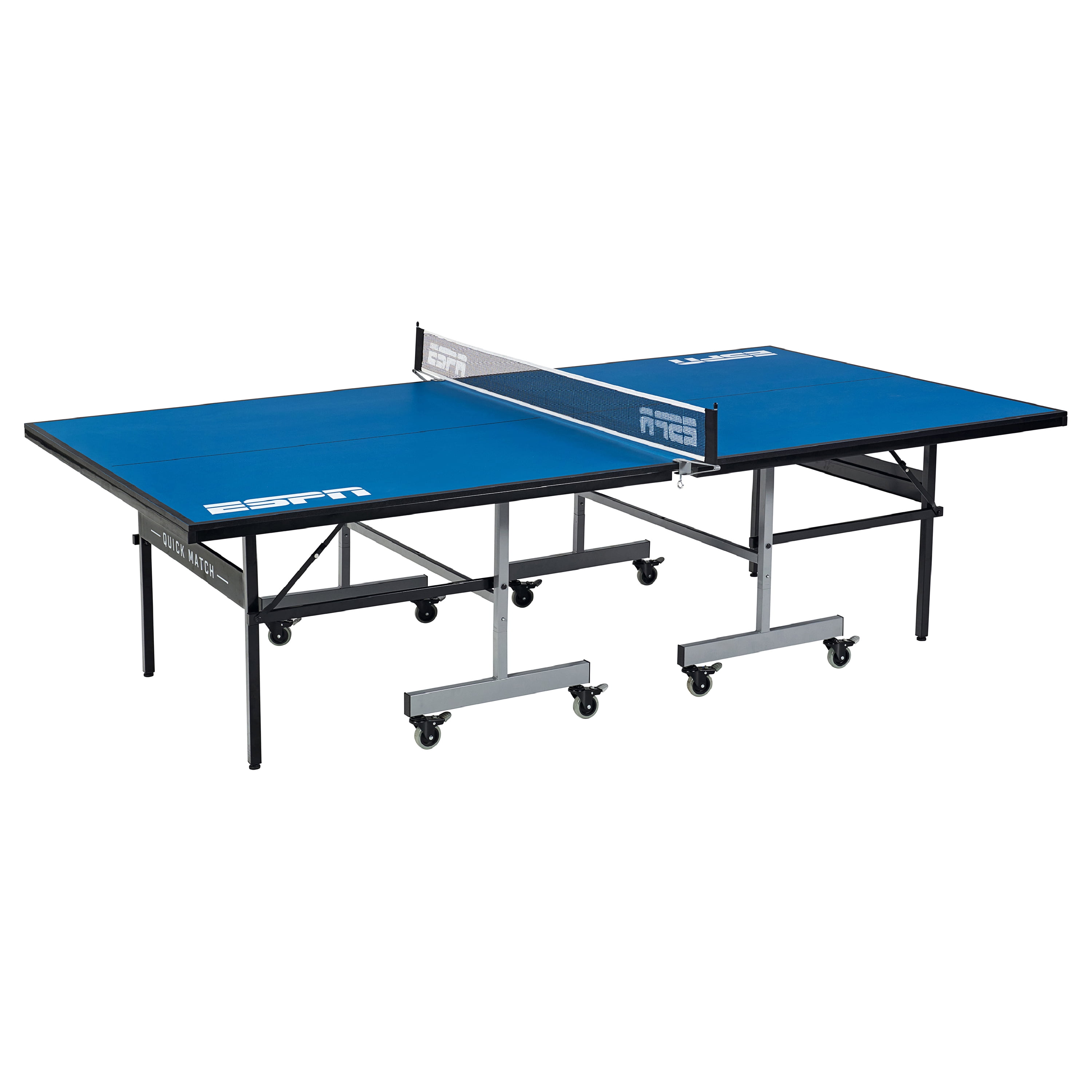 Desear Marcado implicar ESPN Official Size 2 Piece 15mm Indoor Quick Match Table Tennis Table, Blue  - Walmart.com