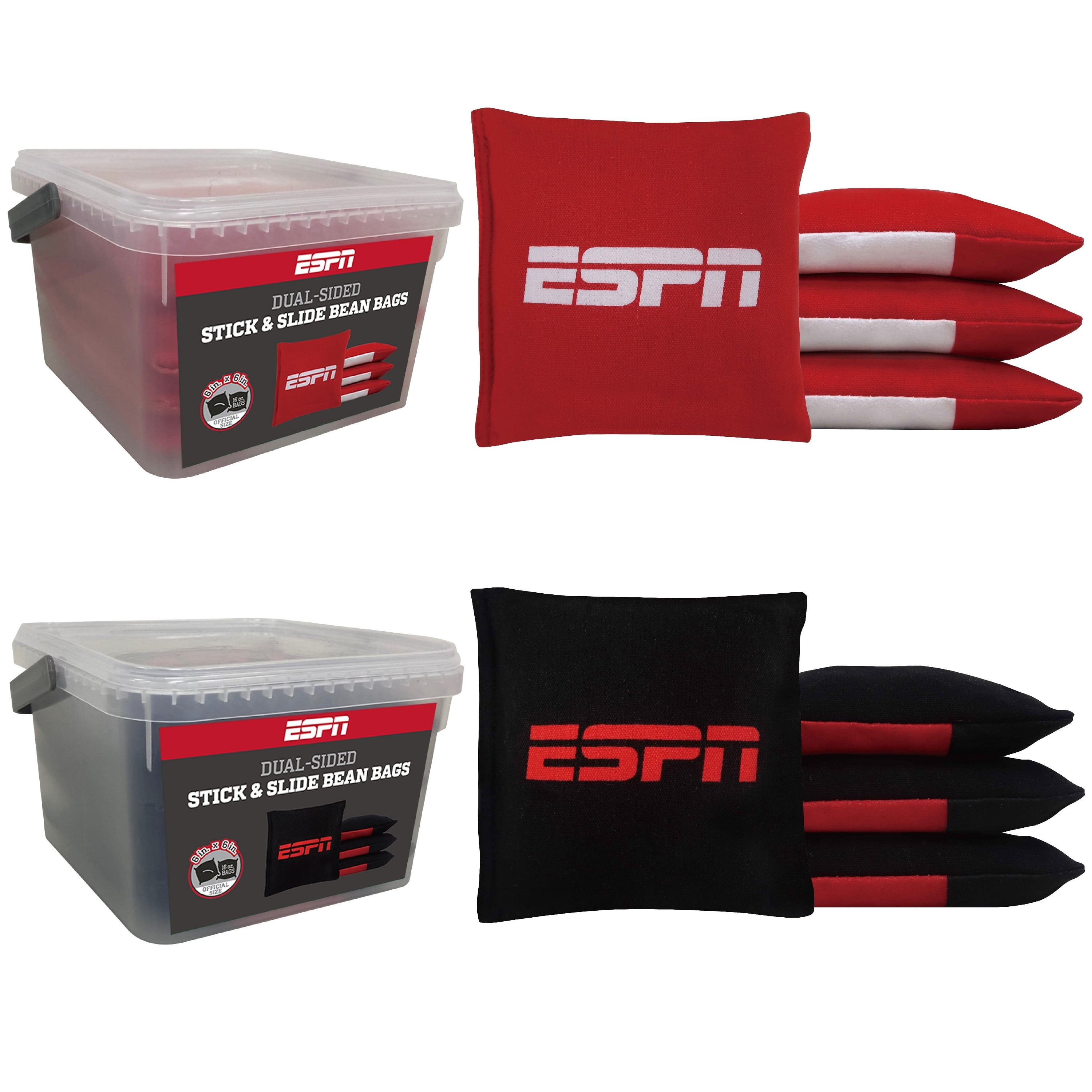 ESPN Official Size Polyester DualSided Stick and Slide Beanbags