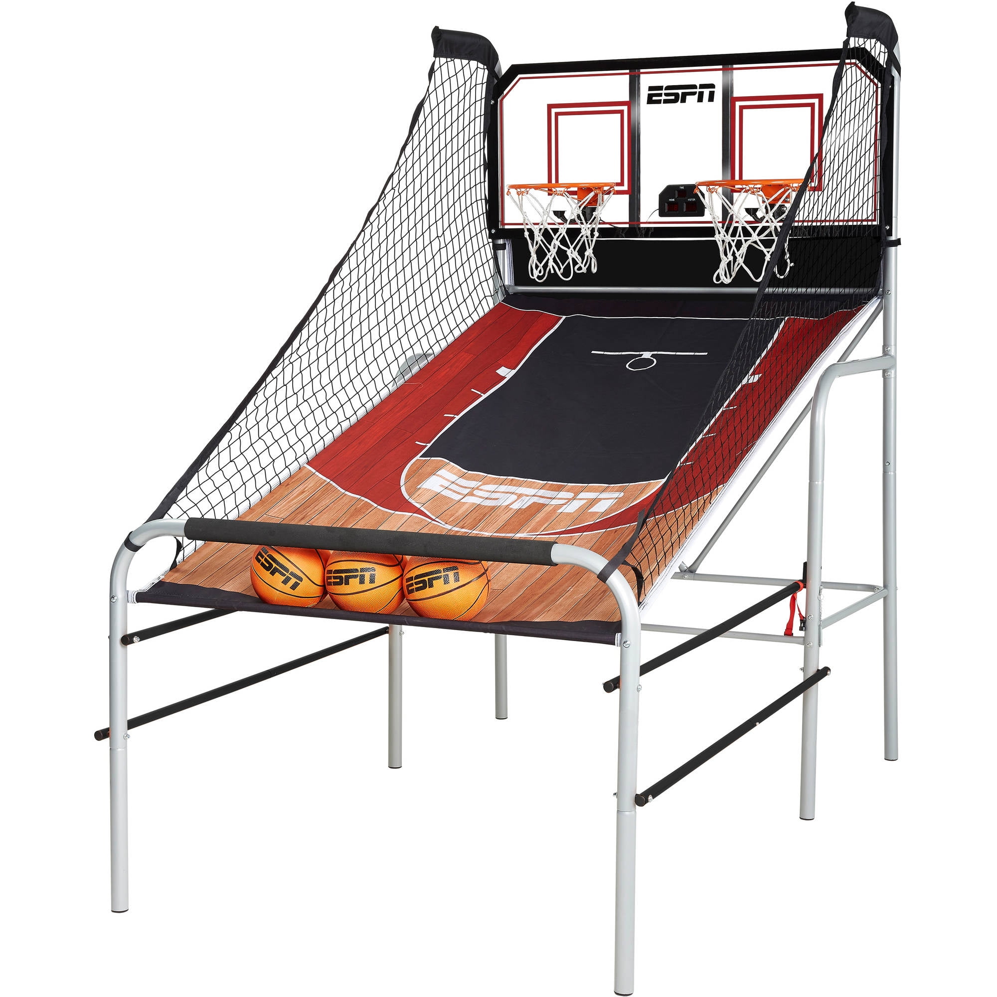 ESPN Premium 2-Player Basketball Game with Authentic Clear Backboard