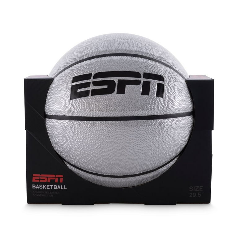 ESPN Silver Basketball 29.5 Official TV Ball Durable Grip