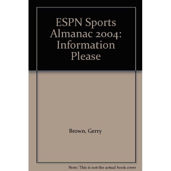 Pre-Owned ESPN Sports Almanac 2004: Information Please Paperback