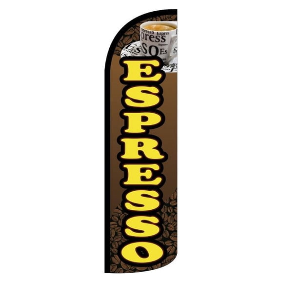 ESPRESSO Windless Flag (Hardware Not Included) |Advertisement /Business Flags | Feather Flag |