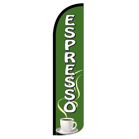 ESPRESSO Windless Flag (Hardware Not Included) |Advertisement /Business Flags | Feather Flag |