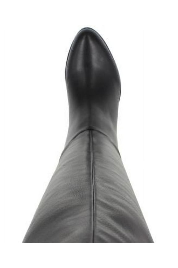 Womens Black Cushioned Slip Resistant Treasure Almond Toe Block Heel Zip-Up Heeled Boots 7.5 M