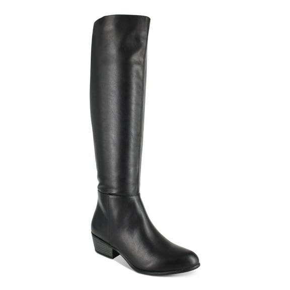 ESPRIT Womens Black Over The Knee Boot Almond Toe Block Heel Zip-Up Dress Boots 8.5
