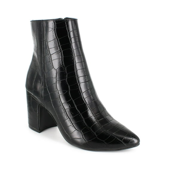 ESPRIT Womens Black Pointed Toe Block Heel Zip-Up Booties 9.5