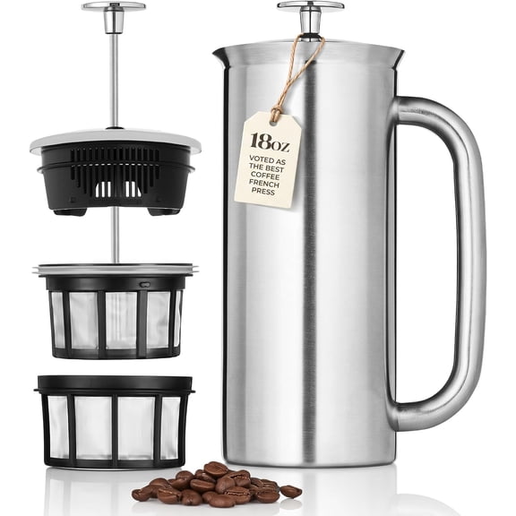 ESPRO P7 18-Oz. French Press Coffee Maker, Silver