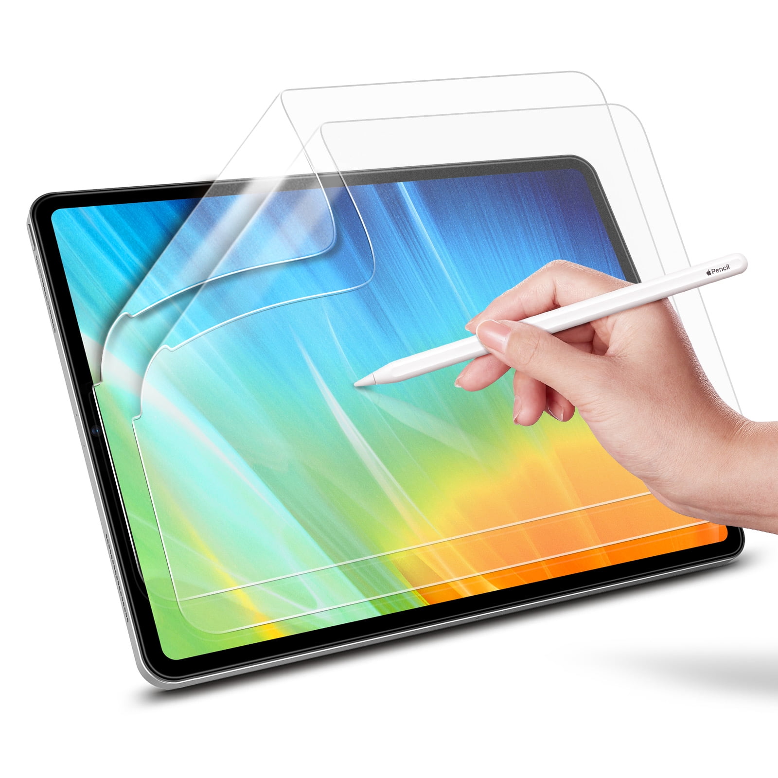 ESR (2-Pack) Paper-Feel Screen Protector for iPad Pro 12.9 2022 & 2021 &  2020 & 2018 [Supports Pencil] [Write & Draw Like on Paper] Anti-Glare Matte  PET Film (Not Glass) 