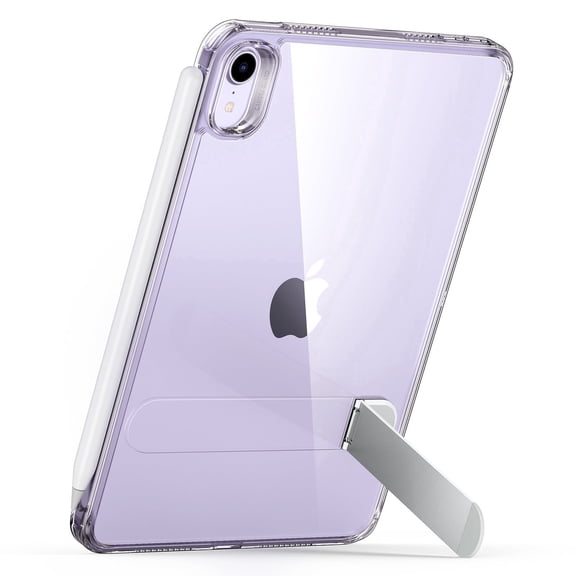 ESR Boost Kickstand Case for iPad mini 7 (A17 Pro) & 6th/7th Gen | 3‑Stand Modes, Slim & Drop‑Safe Design | Supports Pencil Pro & USB‑C Pencil | Clear