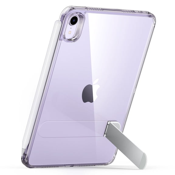 ESR Boost Kickstand Case for iPad mini 7 (A17 Pro) & 6th/7th Gen | 3Stand Modes, Slim & DropSafe Design | Supports Pencil Pro & USBC Pencil | Clear