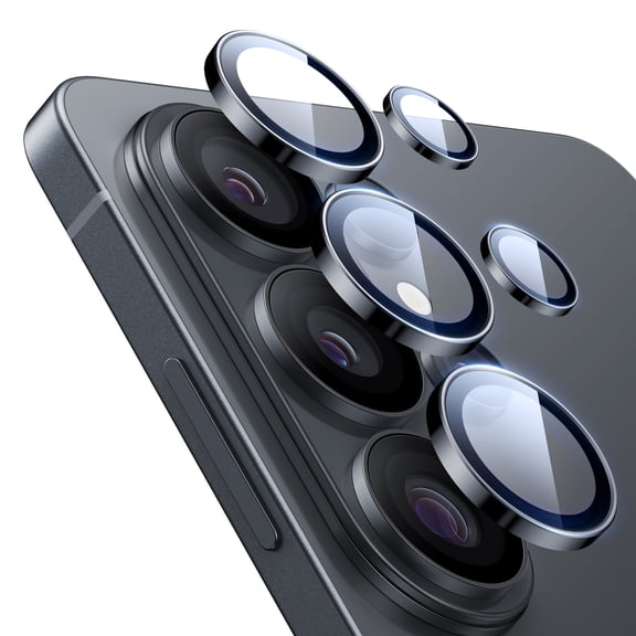 ESR Camera Lens Protector Compatible with Samsung Galaxy S26 Ultra, Ultra‑Thin Tempered Glass with Aluminum Frame, Case‑Friendly & Anti‑Scratch, Black