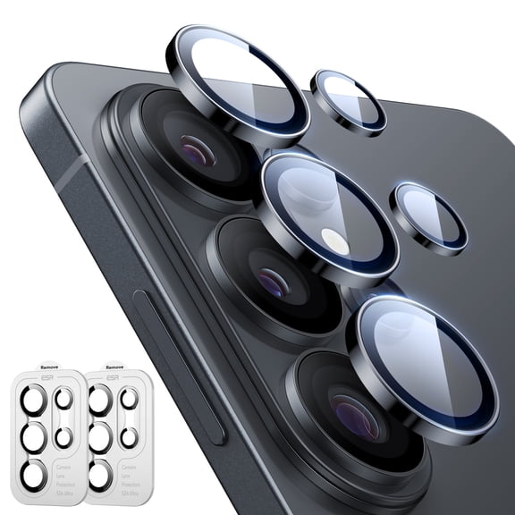 ESR Camera Lens Protector for Samsung Galaxy S26 Ultra | UltraThin Tempered Glass with Aluminum Frame | CaseFriendly & AntiScratch | 2PCS, Black