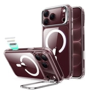 ESR Magnetic Phone Case with Stash Stand Compatible with iPhone 18 Pro, Anti-Yellowing, 3X Military-Grade Drop Protection & Resists Scratches, Clear