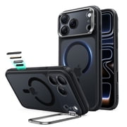 ESR Magnetic Case with Stash Stand Compatible with iPhone 17 Pro, Anti-Yellowing, Military-Grade Drop Protection, Scratch-Resistant Back Cover, Frosted Black