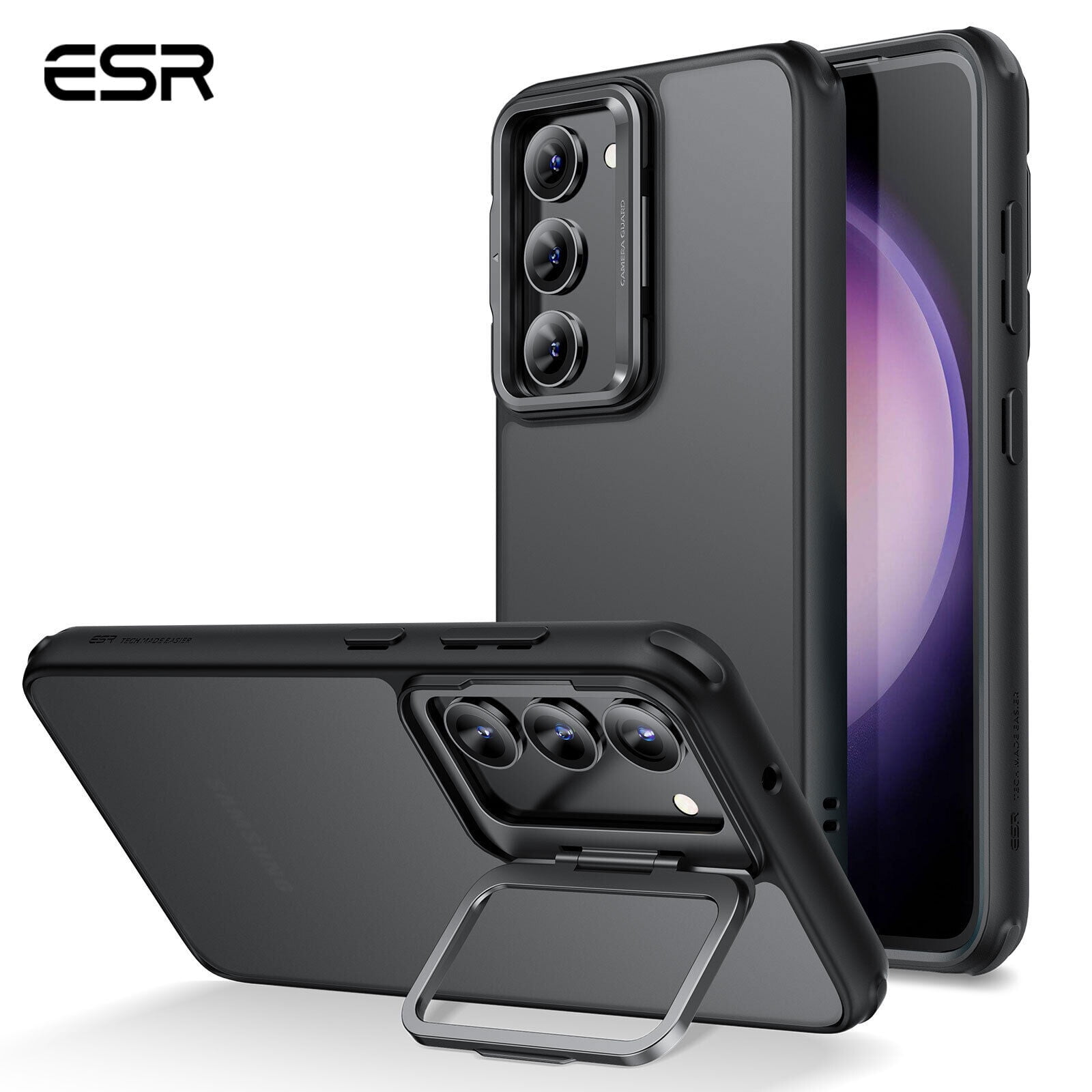  ESR for Samsung S23 Ultra Case, Compatible with MagSafe,  Magnetic Case for Samsung Galaxy S23 Ultra, Military-Grade Protection,  Yellowing Resistant, Classic Hybrid Case (HaloLock), Clear Black
