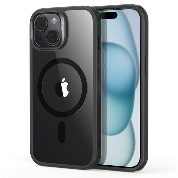 ESR Classic Hybrid Magnetic Case with HaloLock for iPhone 15, Magnetic MagSafe, Shockproof Ultra-high Hardness Protection, Clear Black