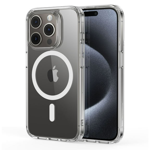 ESR Classic Hybrid Magnetic Case with HaloLock for iPhone 15 Pro Max, Magnetic MagSafe, Shockproof Ultra-high Hardness Protection, Clear