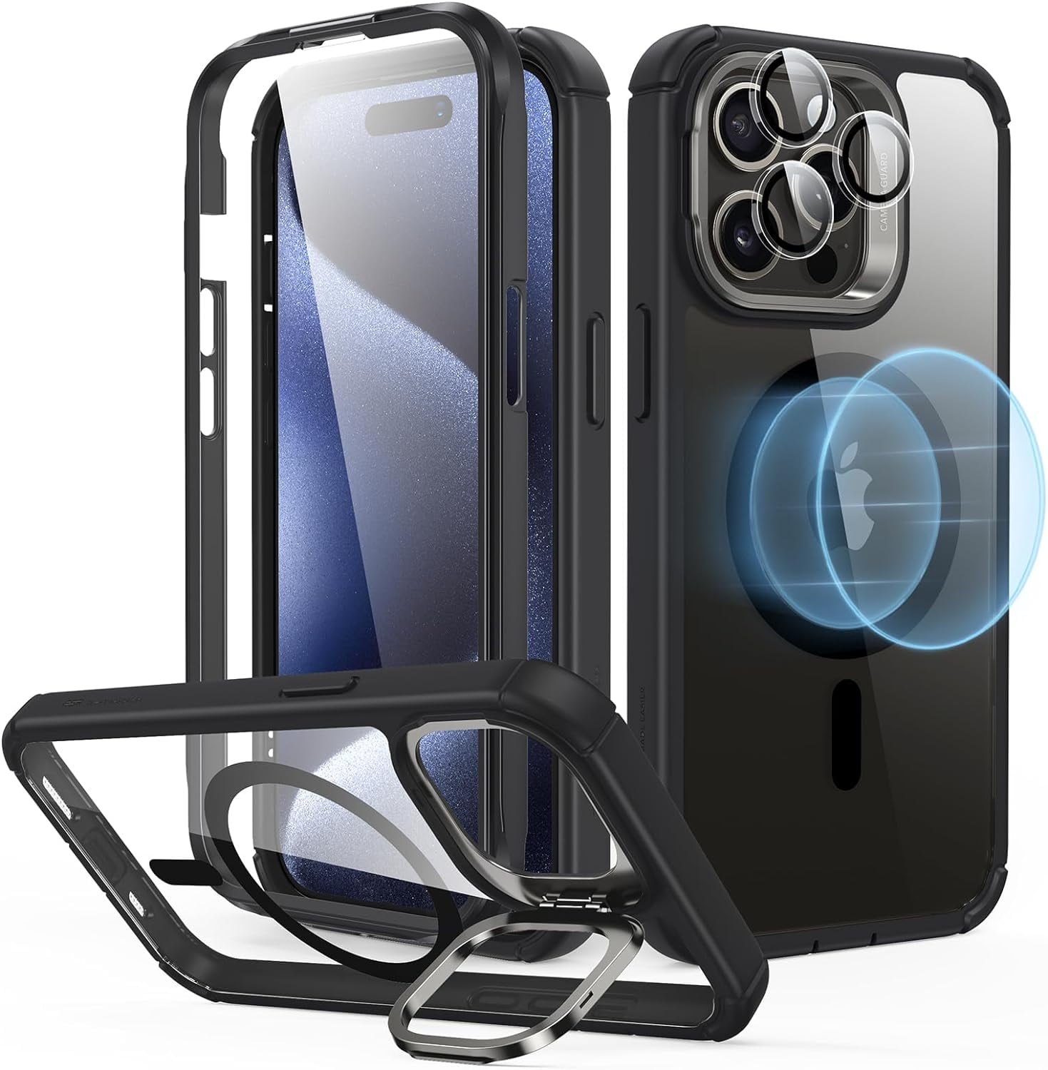 ESR Exceeds Military Grade Protection Case for iPhone 15 Pro Max, Black