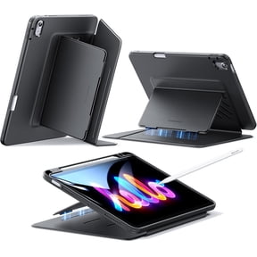 ESR Flip Stand Case Compatible with iPad Air 11 Inch Case M4/M3/M2 (2026/2025/2024), Multi‑Angle Vertical & Landscape Stand with Pencil Holder, Ultra‑Stable Protection, Black