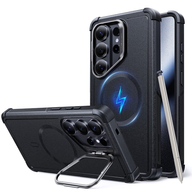 ESR Rugged phone Case with Stash Stand Compatible with Galaxy S26 Ultra ...