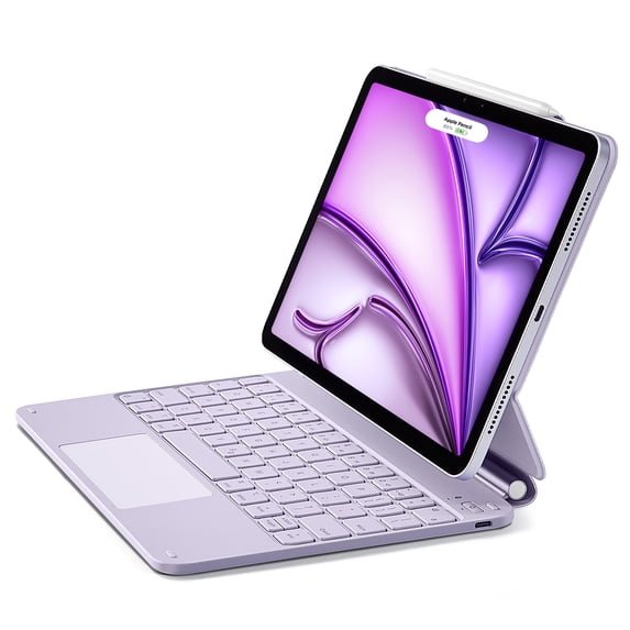 ESR Keyboard Case Compatible with iPad Air 11" M4/M3/M2 (2026/2025/2024) & iPad Pro 11/Air 5th/4th Gen, Floating Stand & Multi-Touch Trackpad, Purple