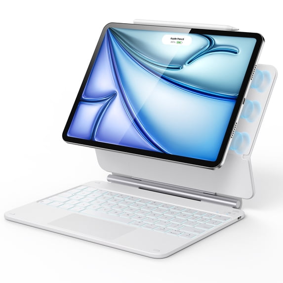 ESR Keyboard Case Compatible with iPad Air 11" M4/M3/M2 (2026/2025/2024) & iPad Pro 11/Air 5th/4th Gen, Floating Stand & Multi-Touch Trackpad, White
