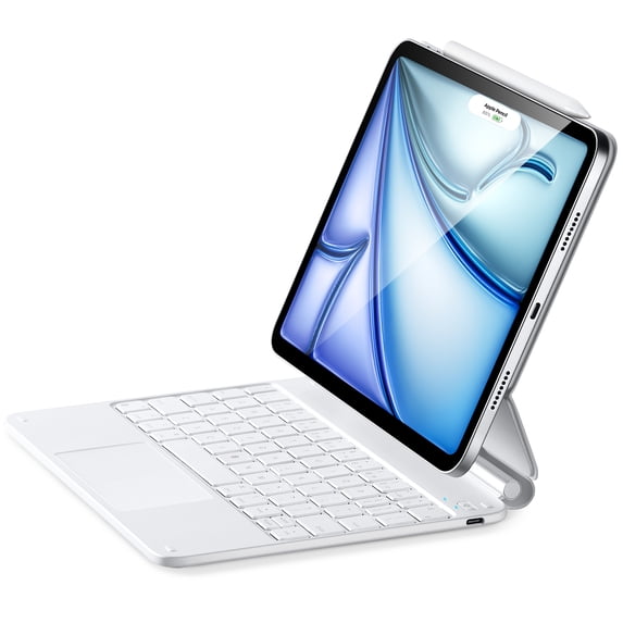 ESR Keyboard Case Compatible with iPad Air 11" M4/M3/M2 (2026/2025/2024) & iPad Pro 11/Air 5th/4th Gen, Floating Stand & Multi-Touch Trackpad, White