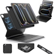 ESR Keyboard Case for iPad Pro 11" (M5/M4, 2024/2025) & 5th Gen, Easy‑Set Magnetic Stand with Portrait & Landscape Modes, Removable Protective Cover, Black