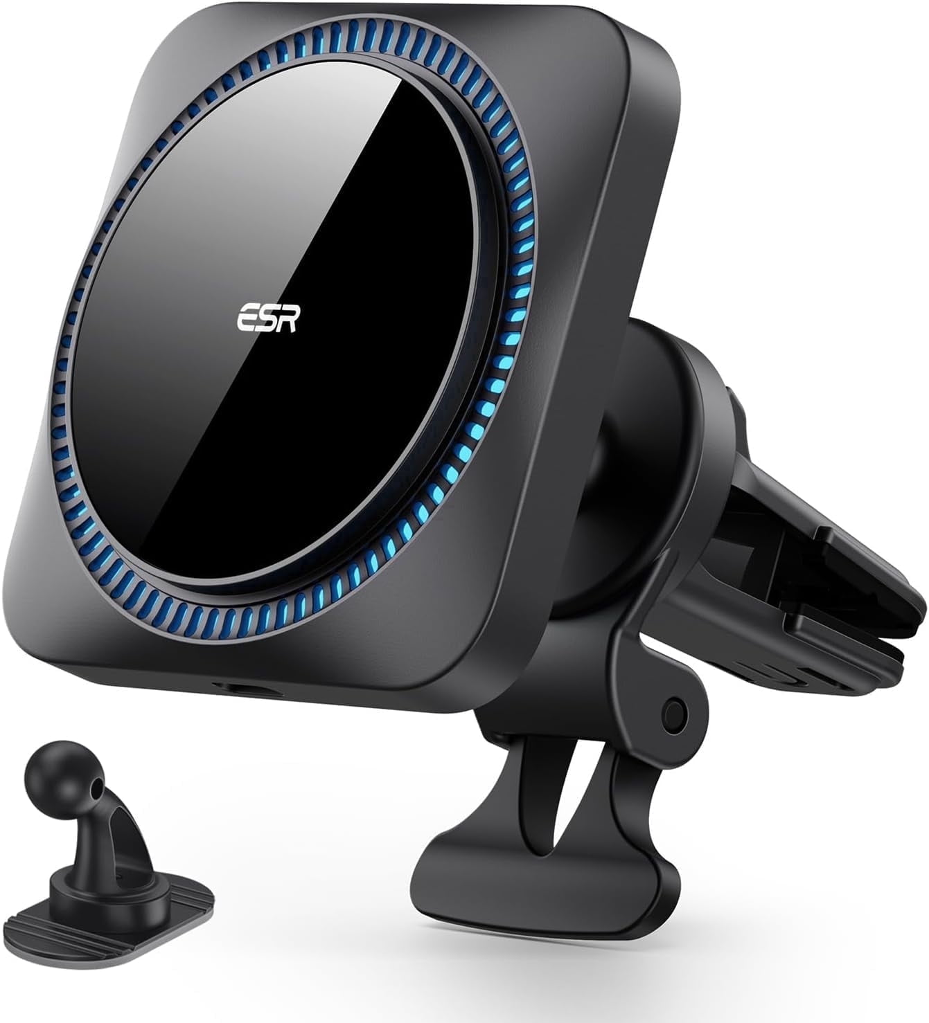 ESR Magnetic Car Charger Compatible with iPhone 17e/17-12, S26/S25, CryoBoost Cooling, Fast Wireless Charging, Air Vent & Dashboard Mount