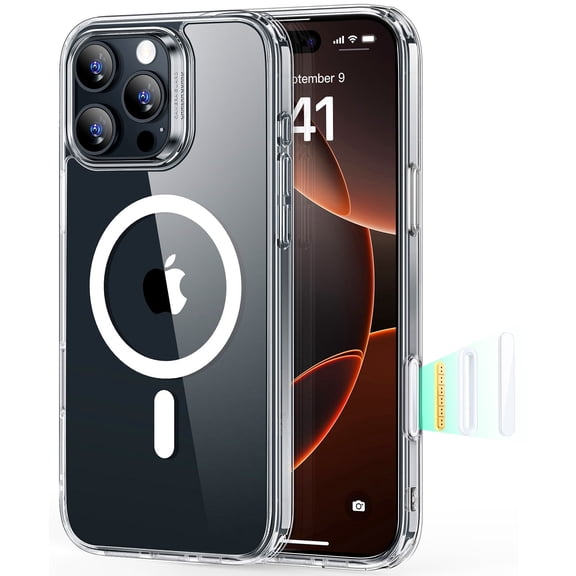ESR Magnetic Phone Case for iPhone 16 Pro, Compatible with MagSafe, Camera Control, Shockproof Military-Grade Protection, Clear