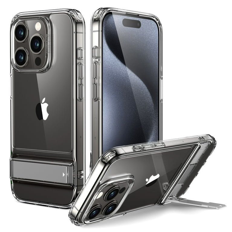 ESR for iPhone 15 Pro Case, Metal Kickstand Case, 3 Stand Modes, Military-Grade Drop Protection, Supports Wireless Charging, Slim Back Cover with Pat