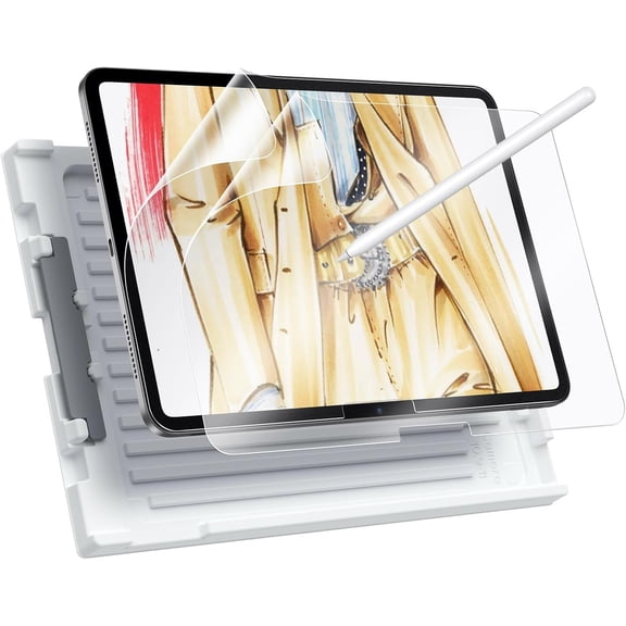 ESR Paper-Feel Screen Protector Compatible with iPad Pro 11 Inch (M5/M4) 2025/2024, Easy Application Tray, Scratch Protection, Thin & Responsive, Write & Draw Like on Paper, 2 Pack