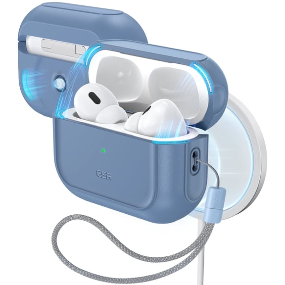 ESR for AirPods Pro 2 Case, Compatible with Airpods Pro Case 2nd / 1st Generation (2023/2022/2019), Compatible with MagSafe, Full Drop Protection Cover with Lanyard, Dark Blue