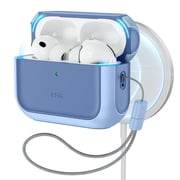 ESR Protective Case for AirPods Pro 3 2025 - Full Drop Protection Cover with Lanyard & MagSafe | Compatible with AirPods Pro 3rd Generation Charging Case | Blue