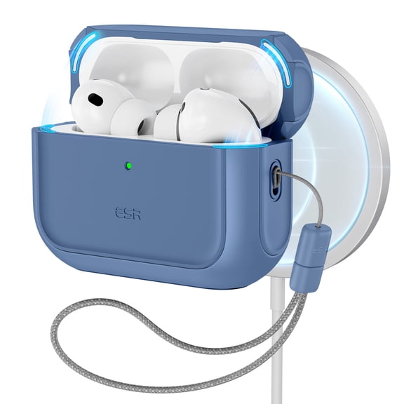 ESR Protective Case for AirPods Pro 3 (2025) - Full Drop Protection Cover with Lanyard & MagSafe | Compatible with AirPods Pro 3rd Generation Charging Case | Dark Blue
