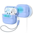 thumbnail image 1 of ESR Protective Case with Lanyard Compatible with AirPods 4 (2024, USB-C), Magnetic Lid Lock & Drop Protection, Pulse Series, Light Blue, 1 of 9