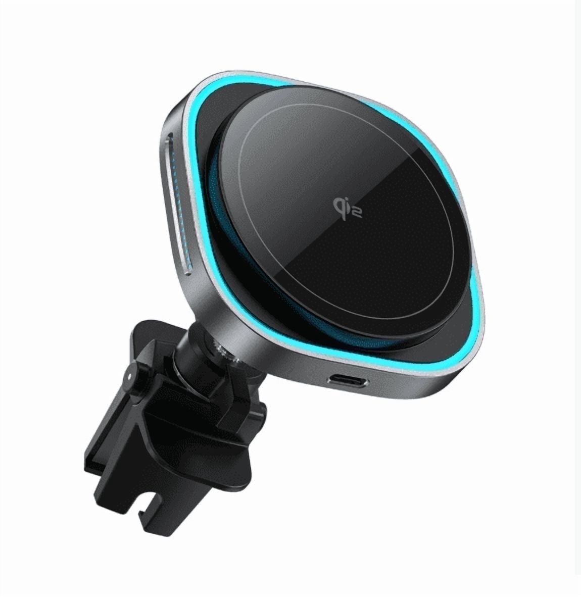 Qi2-Certified 15W MagSafe Car Mount Charger with CryoBoost, Phone Cooling MagSafe Car Charger, Air Vent/Dashboard Wireless Car Charging for iPhone 15/14/13/12(Not for iPhone16), Samsung S25
