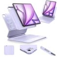 thumbnail image 1 of ESR Rebound 360 Keyboard Case Compatible with iPad Air 13" M4/M3/M2 (2026-2024), Easy-Set Magnetic Stand, Portrait/Landscape Modes, Multi-Touch Trackpad & Removable Cover, Purple, 1 of 1