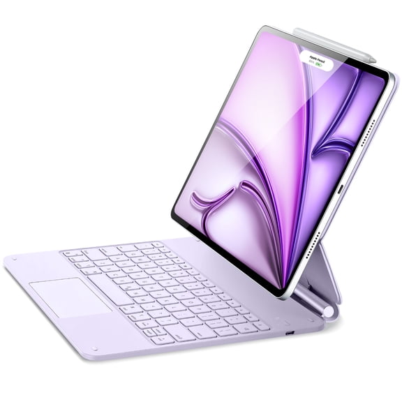 ESR Rebound Keyboard Case Compatible with iPad Air 13" M4/M3/M2 (2026-2024) & iPad Pro 12.9" (6th/5th/3rd Gen), Floating Stand & Trackpad, Purple