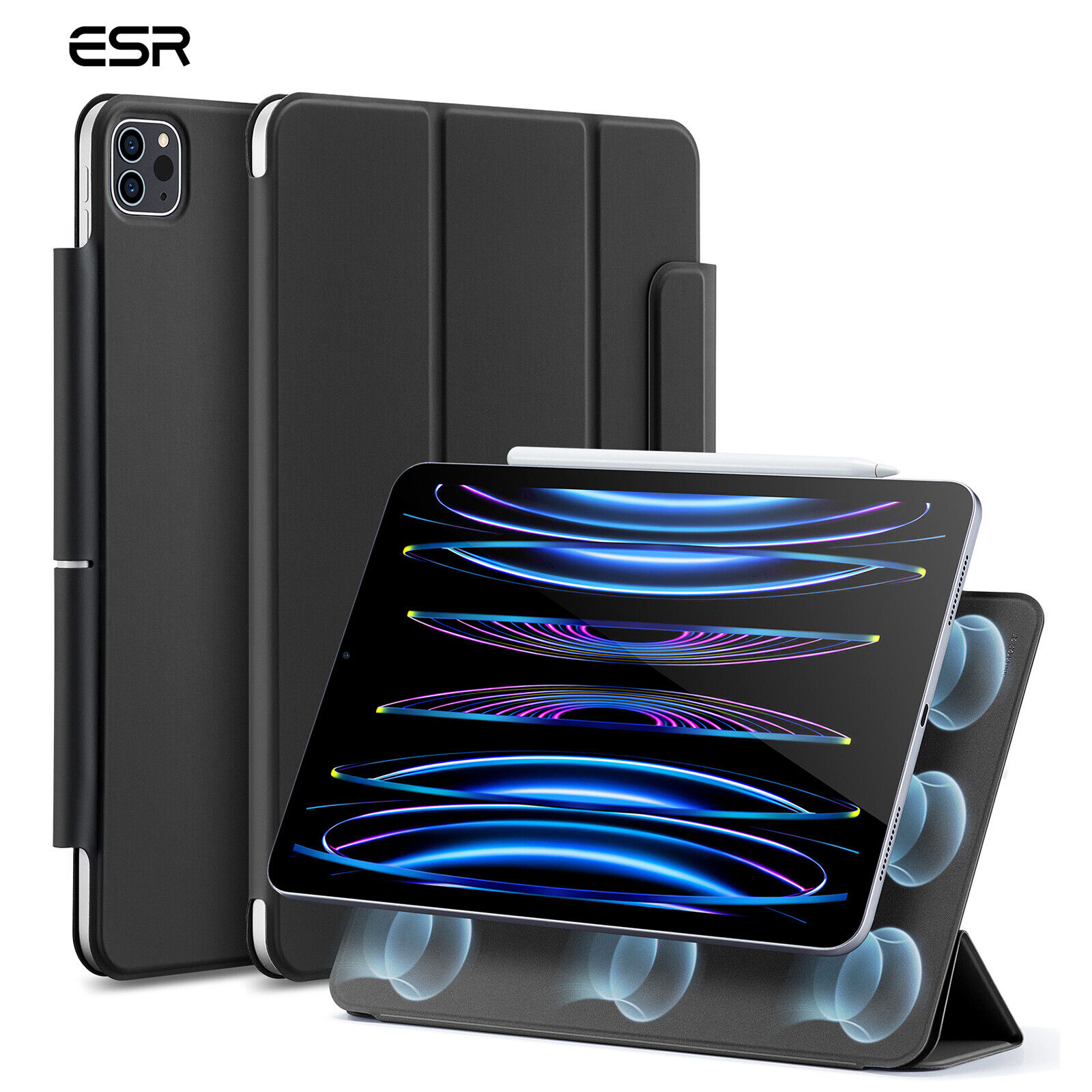 ESR　Case，　Magnetic　Case　Inch　(2022/2021/2020，　Rebound　11　Keyboard　iPad　ESR　Rebound　iPad　Case　wi-　Generation)　with　Compatible　4th/3rd/2nd　Pro　Magnetic