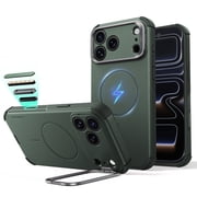 ESR Rugged Case with Stand Compatible with iPhone 18 Pro Max, 23ft Military-Grade Drop Protection & Camera Control, Shock-Absorbing Cover, Cyber Series, Olive Green