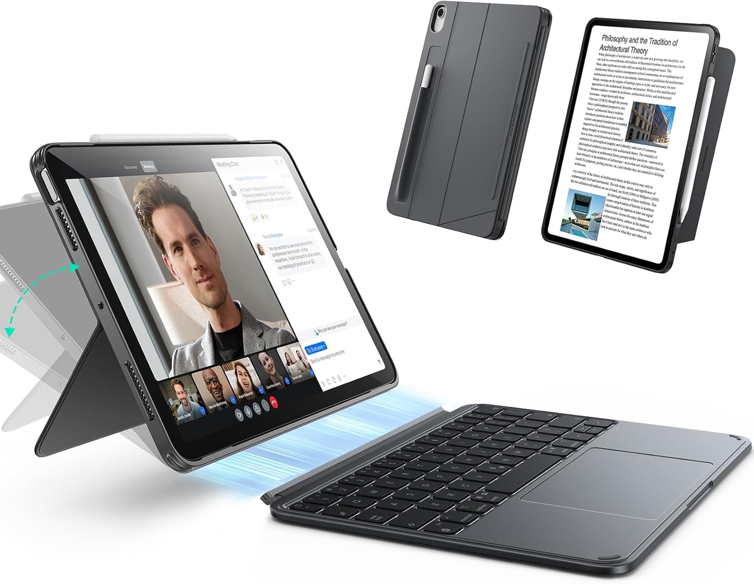 Logitech Combo Touch iPad Air 11-inch (M2 & M3), iPad Air (5th gen