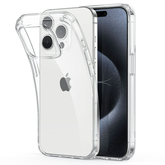 ESR Silicone Clear Case Compatible with iPhone 15 Pro Max Case 6.7 inch 2023, Essential Zero Series Shockproof Protective Case Cover
