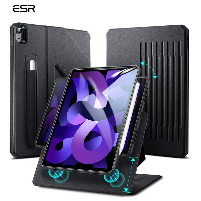 ESR Stand Case Compatible with iPad Air 5/4, Rugged Protection, Detachable  Magnetic Cover, Adjustable Portrait/Landscape Stand with Raised Screen