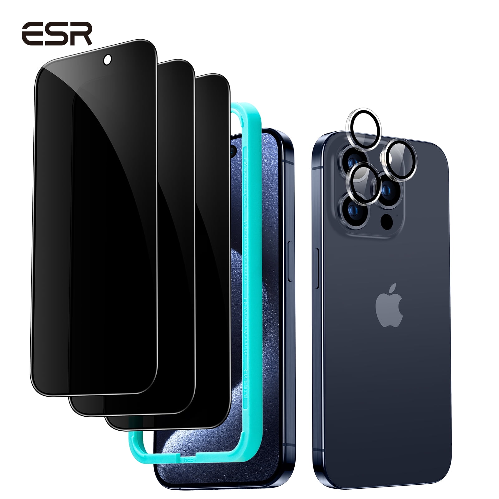 ESR Armorite Screen Protector Set, Compatible with iPhone 15 Pro